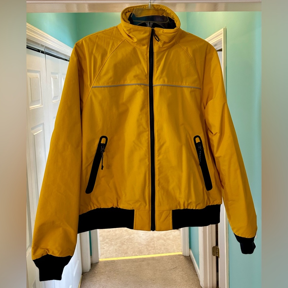 Land’s End Women’s Yellow Fleece-lined Squall Jacket Size Medium